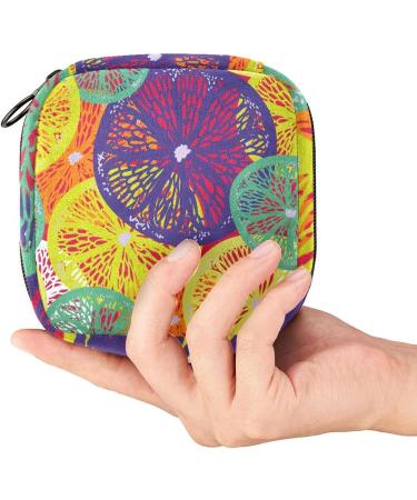 Women s Band Storage Bag & Menstrual Cup Pocket - High Capacity Makeup Organizer in Lemon Pattern for Travel - Buy Online on GoSupps.com