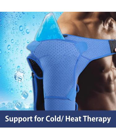 Adjustable Neoprene Shoulder Bandage for Men & Women | Compression Support for Shoulder Pain & Injuries (31-38 inches) - Buy Online on GoSupps.com