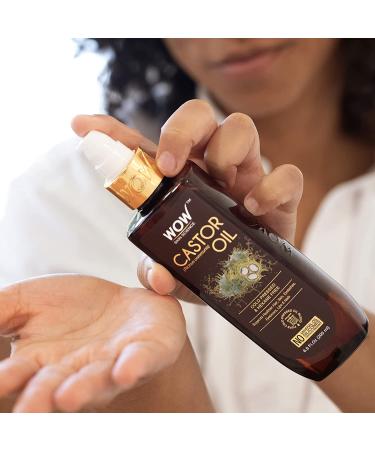Wow Skin Science Castor Oil 6.8 oz - Premium Cold-Pressed Natural Oil for Hair & Skin - Buy Online on GoSupps.com