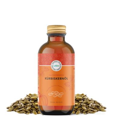 Lebbio Pumpkin Seed Oil 250ml - 100% Natural and Cold Pressed - For Skin Hair Care or Dressing in Salads - Premium Quality -