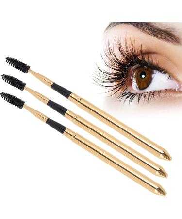 Set of 3 Eyelash Brushes with Spiral Rod Design for Curling and Cleaning Eyelashes and Eyebrows - Buy Online on GoSupps.com