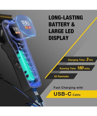 SUPRENT Mens Hair Clipper - Rechargeable Hair Cutting Kits with LED Display Cordless Hair Clipper for Home Use & Barbers - Buy Online on GoSupps.com