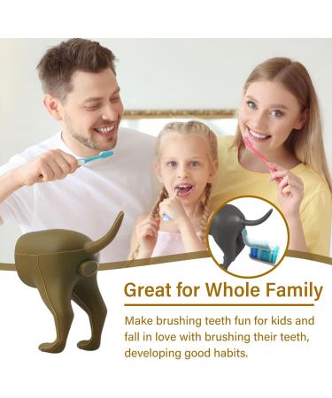 2PCS Pooping Dog Butt Toothpaste Topper Dog Poop Toothpaste Dispenser Funny Toothpaste Cap Reusable Dog Toothpaste Dispenser for Home Travel Daily Life - Buy Online on GoSupps.com