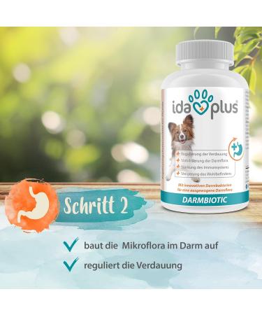 Ida Plus Diarrhea Set for Dogs - Diar Stop Tabs & Darmbiotic Chewing Tablets for Diarrhea Relief & Probiotic Support | 2x180g - Buy Online on GoSupps.com