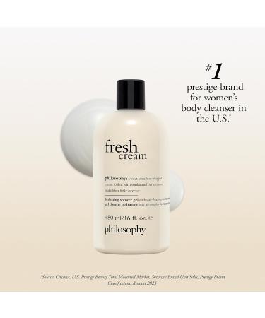 philosophy fresh cream shower gel - with notes of vanilla heliotrope & tonka bean - 16 fl oz 16 Fl Oz (Pack of 1) - Buy Online on GoSupps.com