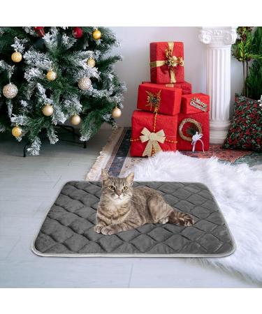 Self-Heating Cat Mat - Thermal Pet Bed Mat - 16 x 20 - Grey - Buy Online on GoSupps.com