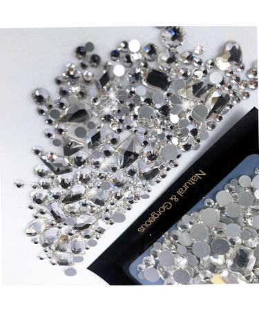 Mixed Flat Bottom Nail Art Rhinestones Set DIY Nails Decor For Nail Enthusiasts And Professional Artists Mine black - Buy Online on GoSupps.com
