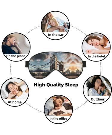 SSIMOO Historic Tower Bridge London Sleep Mask - Adjustable Breathable Fashionable Eye Mask for Comfortable Sleep - International Shipping Available - Buy Online on GoSupps.com