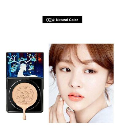 Mushroom Head Foundation Air Cushion CC & BB Cream - Moisturizing Concealer & Bright Makeup Base with Sponge (Ivory) | Shop Internationally Now! - Buy Online on GoSupps.com