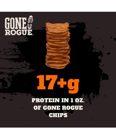 Gone Rogue High Protein Chicken Bacon Chips - Low Carb, Gluten Free, Keto Friendly Snacks (8 Pack) - Buy Online on GoSupps.com