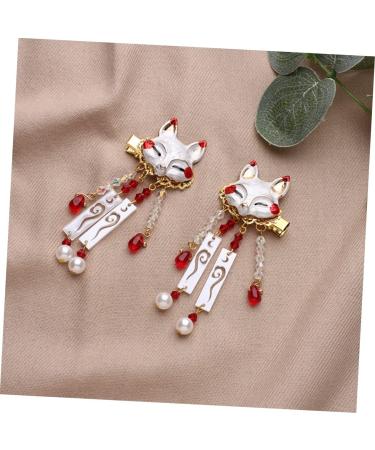 SOESFOUFU 1 Pair Fox Tassel Clip Tassel Drop Barrette Chinese Tassel Hair Clips Animal Hair Clip Tassel Barrette Chinese Hair Accessories Chinese Tassel Hairpin Tassel Hairpin - Buy Online on GoSupps.com