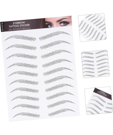 SKISUNO 12 Sheets Waterproof Eyebrow Stickers Black Stickers Makeup Brow Sticker Temporary Brow Tattoos Hair 1 count (Pack of 1) Black - Buy Online on GoSupps.com