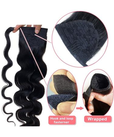 Ponytail Extension Around Drawstring Head Wear Hairpiece for Women Body Wave Ponytail Human Hair Clips in Brazilian Human Remy Hair Extension Wrap Ponytail Hair Extension(Natural Black 26inches) 26inches Natural Black - Buy Online on GoSupps.com