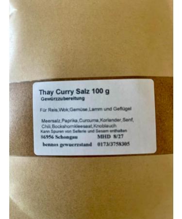  bennos gewuerzstand Thay Curry Salt 100g Asian Spices - Buy Online on GoSupps.com