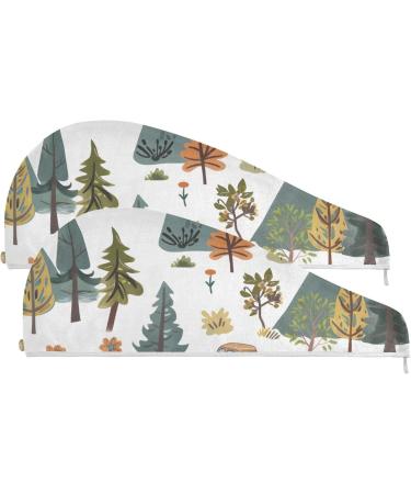 Buy Road Trip Wild Nature Hair Towel 2 Pack - Super Absorbent Quick Dry Hair Turbans for Women & Girls | Perfect Travel & Home Use - Buy Online on GoSupps.com