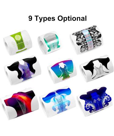 Coniya 100 Nail Form Stickers - Butterfly Shape Nail Art Extensions for Acrylic & UV Gel - Multi-Color Adhesive Tools with Instructions - Buy Online on GoSupps.com