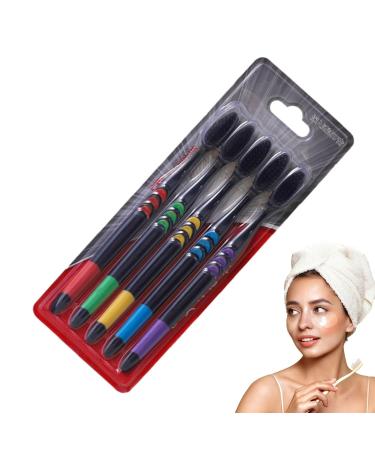 Holdes Bamboo Carbon Toothbrushes - Ultra-Balanced Bristles for Ultimate Dental Care | 5-Pack in Multiple Colors for Family Health - Buy Online on GoSupps.com