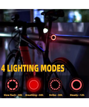 ROCKBROS USB Rechargeable Bike Tail Light | Auto On/Off Sensor | IPX6 Waterproof | 4 Light Modes - Cycling Safety Light for Night Riding - Buy Online on GoSupps.com