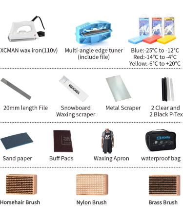 XCMAN Ski Snowboard Tuning Kit with Waxing Iron & Universal Wax - STK-3 LUXURY VERSION - Buy Online on GoSupps.com