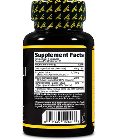 Primaforce Tongkat Ali (1000 MG) 60 Capsules - 200:1 Extract Complex 30 Servings - Buy Online on GoSupps.com