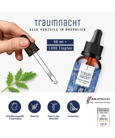 NaturTreu Dream Night Melatonin Drops 50ml | Sleep Aid with Valerian & Passion Flower | Natural Alternative to Melatonin Spray & Tablets for Jetlag Relief - Buy Online on GoSupps.com