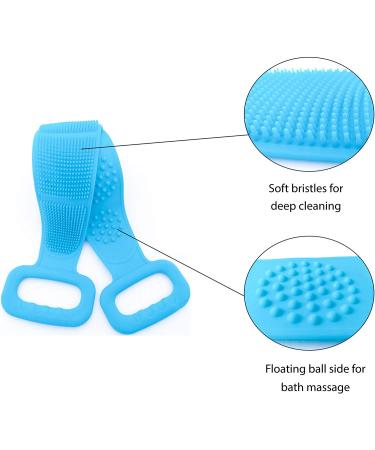 QGZ Silicone Back Scrubber Set - Shower and Body Exfoliating Brush for Men and Women - Buy Online on GoSupps.com