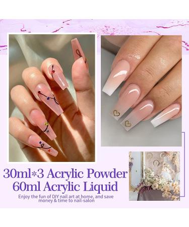 BORN PRETTY Acrylic Nail Kit - Clear White Pink Acrylic Powder and Liquid Set for Nail Extensions - Beginner-Friendly Acrylic Starter Kit - Buy Online on GoSupps.com