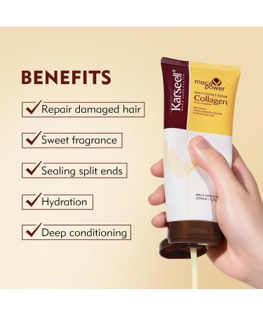  Karseell Karseell Collagen Hair Mask 200ml Intense Repair Hair Mask Nourishing Moisturizer for Dry and Damaged Hair All Hair Types - Buy Online on GoSupps.com