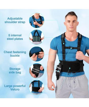 Shop Back Brace for Lower Back Pain Relief | Adjustable Support Belt for Men & Women - Medium Black for Heavy Lifting & Work - Buy Online on GoSupps.com