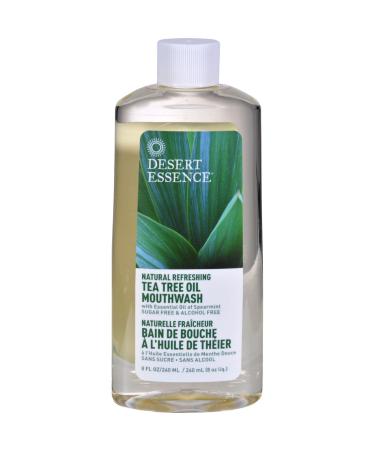 Desert Essence Natural Refreshing Tea Tree Oil Mouthwash Spearmint 8 Ounce ( Pack of 6)