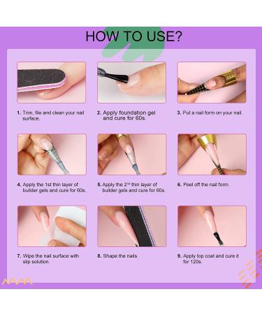 Vrenmol 5 in 1 Builder Base Nail Gel Set - 15ml Clear & Nude | Professional Nail Strengthener & Extension Gel for Nails Repair and Art Decoration - Buy Online on GoSupps.com