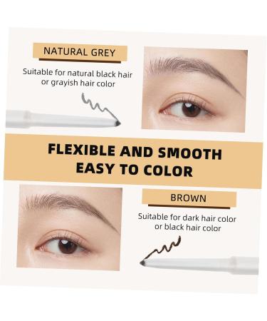 CANIGHT 2pcs Double-headed Waterproof Eyebrow Pencil Brow Pencil with Brush Eyebrow Pencil Brown Abs (shell) - Buy Online on GoSupps.com