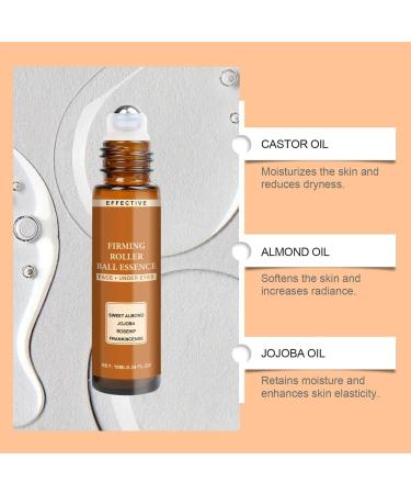 Roll On Facial Serum For Under Eyes and Face with Organic Cold Pressed Frankincense Resin Infused Oil Castor Oil and Frankincense Roll Ball - Anti-Aging Time Eraser Oil 10mL (10ml 2pc) - Buy Online on GoSupps.com
