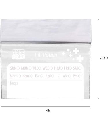 500 Pack Clear Resealable Travel Pill Packs - 4x2.75 Inch Medicine Bags with Write-on Label - Portable Plastic Pouch for Vitamins, Supplements, and Medication - Buy Online on GoSupps.com