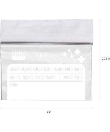 Buy Deke 100 Pack Clear Resealable Travel Pill Packs | 4x2.75 Organizer Pouches for Vitamins & Medications - Portable & Label-Friendly - Buy Online on GoSupps.com