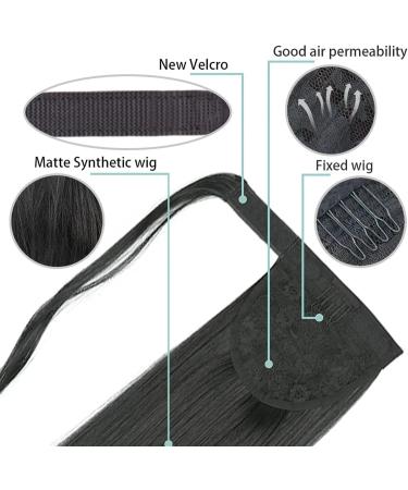 Ponytail Extension 22inches Synthetic Ponytail Hair Extension Clip in Fake Wig Hairpiece Long Straight Wrap Around Pony Tail Extension for Women Ponytail Hairpiece for Women (Color : 4 Size : 56cm 56cm 4 - Buy Online on GoSupps.com