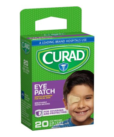 Curad Eye Patch Non-Woven (Paper) 2 1/4 Inches X 3 1/8 Inches 20 Count
