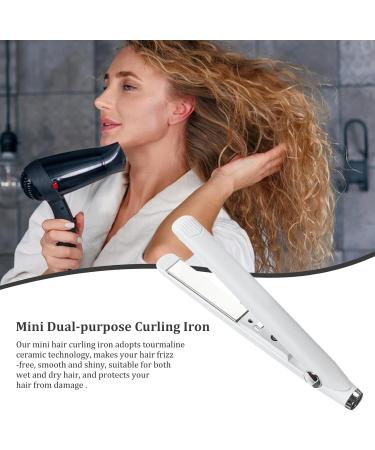 Hair Curler 2 in 1 Hair Styling Tool Purpose Cordless Curling Wand Lightweight Portable Travel Essentiials Hair Waver for Curly Or Straight Hair Straightening and Curling White - Buy Online on GoSupps.com