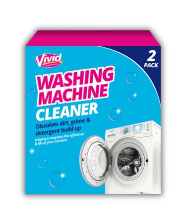 Pack of 2 x 1 Washing Machine Cleaners- 2 Sachets Freshener and Limescale Remover for Cleaning Washing Machines Dissolves Hair Eliminates Bad Odours Deep Clean Leaves Smelling Fresh (1 Box)