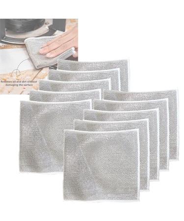 Multifunctional Non-Scratch Wire Dishcloth Multipurpose Non-Scratch Scrubbing Wire Dishwashing Rags Non Scratch Scrubbing Pads (10PCS)