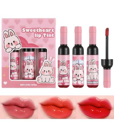 Lip coloring lip gloss - 3 colors of waterproof liquid lipstick non-stick applicator daily makeup beauty supplies for women girls mothers girlfriends - Buy Online on GoSupps.com