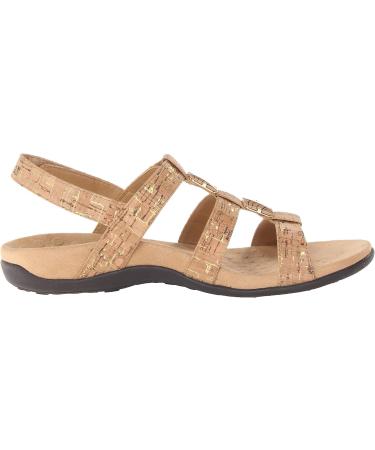 Vionic Rest Amber Women's Backstrap Sandal - Gold Cork, Size 8 - Buy Online on GoSupps.com