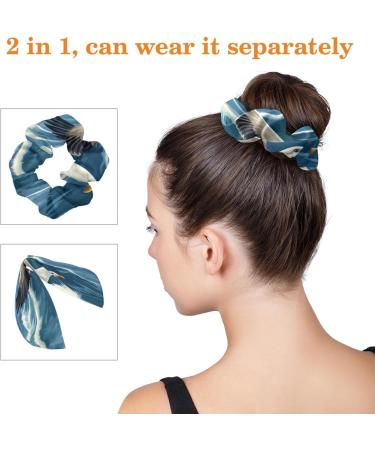 6 Pieces Bow Hair Scrunchies Rabbit Bunny Ear Scrunchies Orange Pattern Bow Bowknot Scrunchies Bobbles Elastic Hair Ties Ropes Ponytail Holder Accessories for Women Girls Color 1 - Buy Online on GoSupps.com