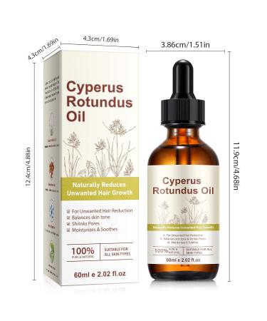 Cyperus Rotundus Oil 60ml Natural Cyperus Rotundus Oil for Hair Removal Gentle & Effective Body Hair Growth Reducer Shrink Pores Moisturizing & Soothing for All Skin Types (2.02 Fl Oz (Pack of 1)) - Buy Online on GoSupps.com