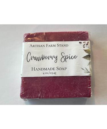 Cranberry Spice Handmade Soap - Natural 4 oz Artisan Bar for Glowing Skin | International Shipping Available - Buy Online on GoSupps.com