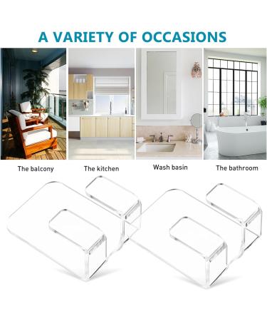 MIKIKIT 3-Pack Transparent Shower Razor Holder with Suction - No Punching Acrylic Bracket for Easy Mounting - Buy Online on GoSupps.com