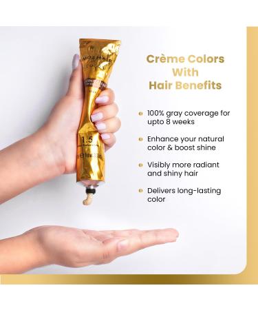 MOEHAIR Hair Coloring Kit | 9NN Very Light Blonde Permanent Color | Keratin Infused | Complete Set with Developer Brush & Gloves | Gray Coverage & Shine - Buy Online on GoSupps.com