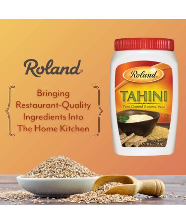 Roland Foods Tahini: Pure Ground Sesame Seed Specialty Imported 1-Pound Jar - Buy Online on GoSupps.com