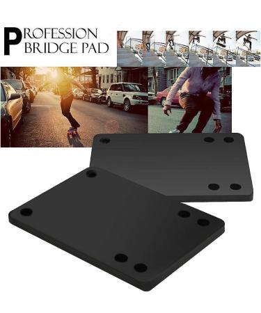 YS Sport 4 Pcs Skateboard Riser Shock Pads | Longboard Soft 1/8 (3mm) Black Shockpads - Buy Online on GoSupps.com