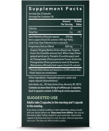 Gaia Herbs Prostate Health | 60 Vegan Liquid Phyto-Caps | Natural Support - Buy Online on GoSupps.com